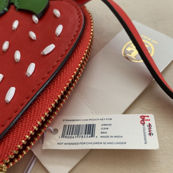 TORY BURCH Cute Strawberry Coin case -NEW- - Picture 5 of 8